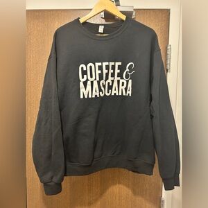 Coffee & Mascara Black Crewneck Sweatshirt